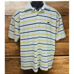 Perlis Mens Classic Fit Striped Polo Medium Combed Cotton